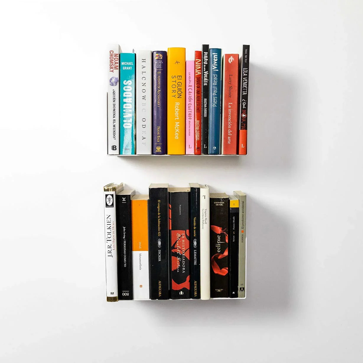 estantes flotantes blancos de pared con libros, baldas modernas para organizar libros, 30cm