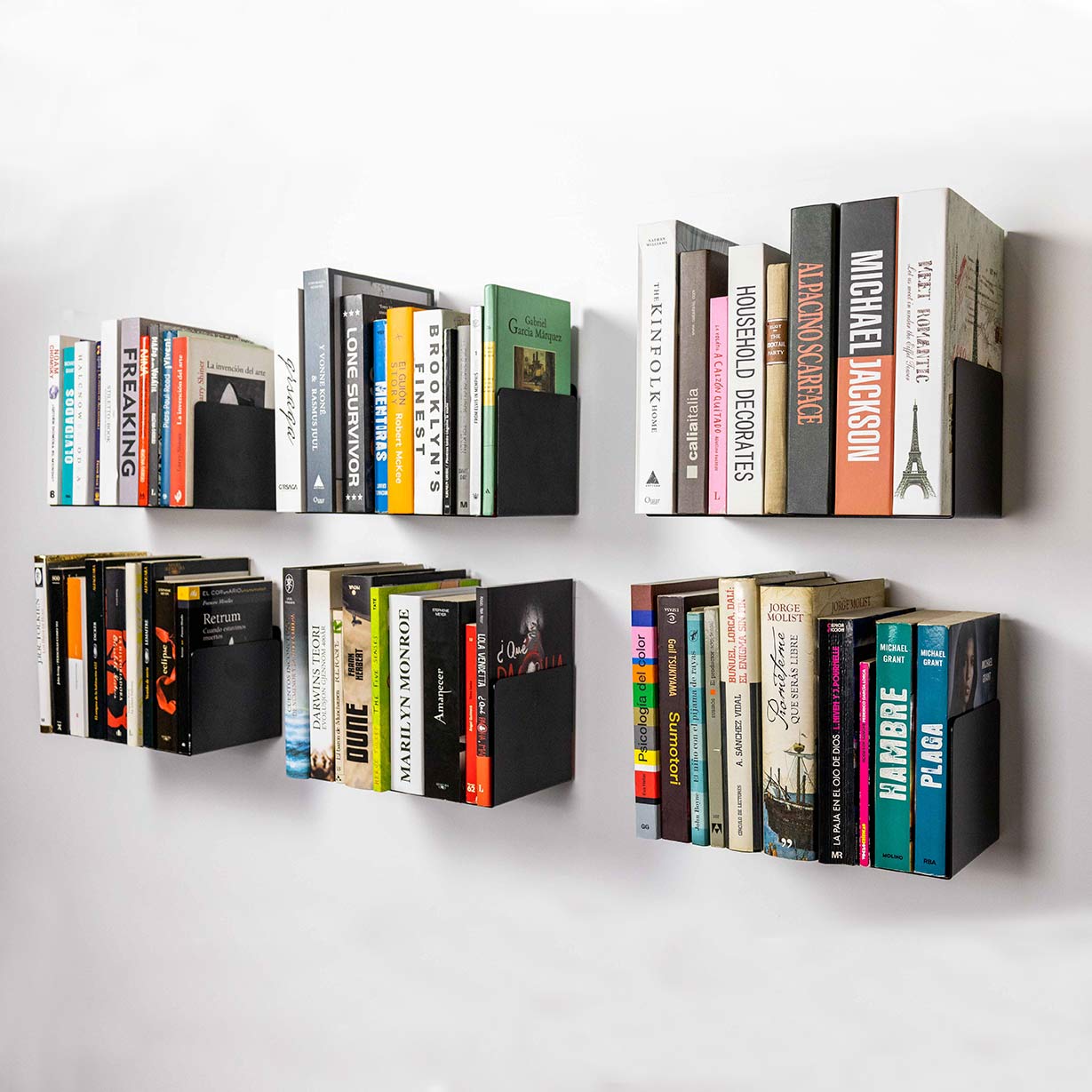Juego de 6 - Estante para libros Alysa 30cm