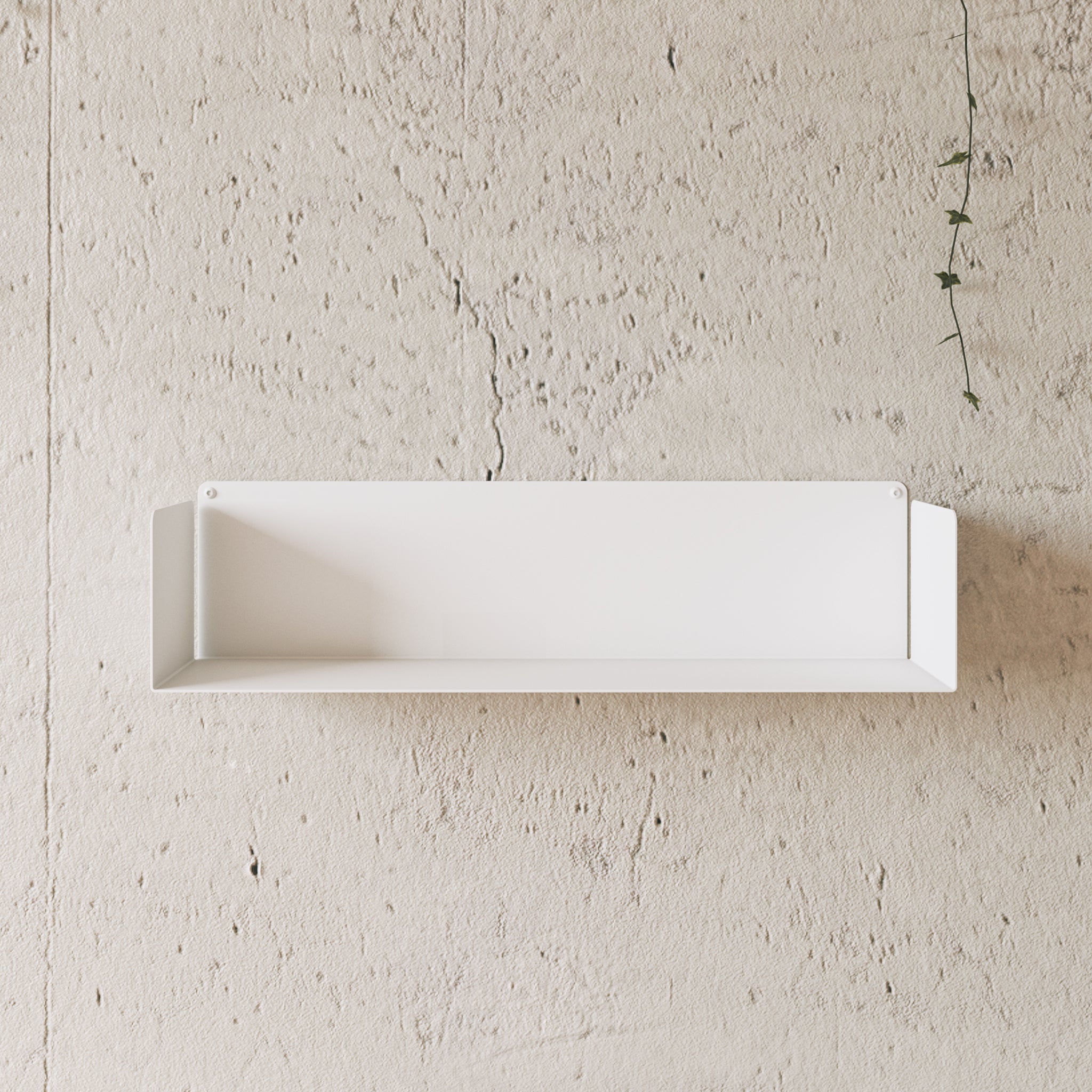 Estante flotante de pared acero blanco