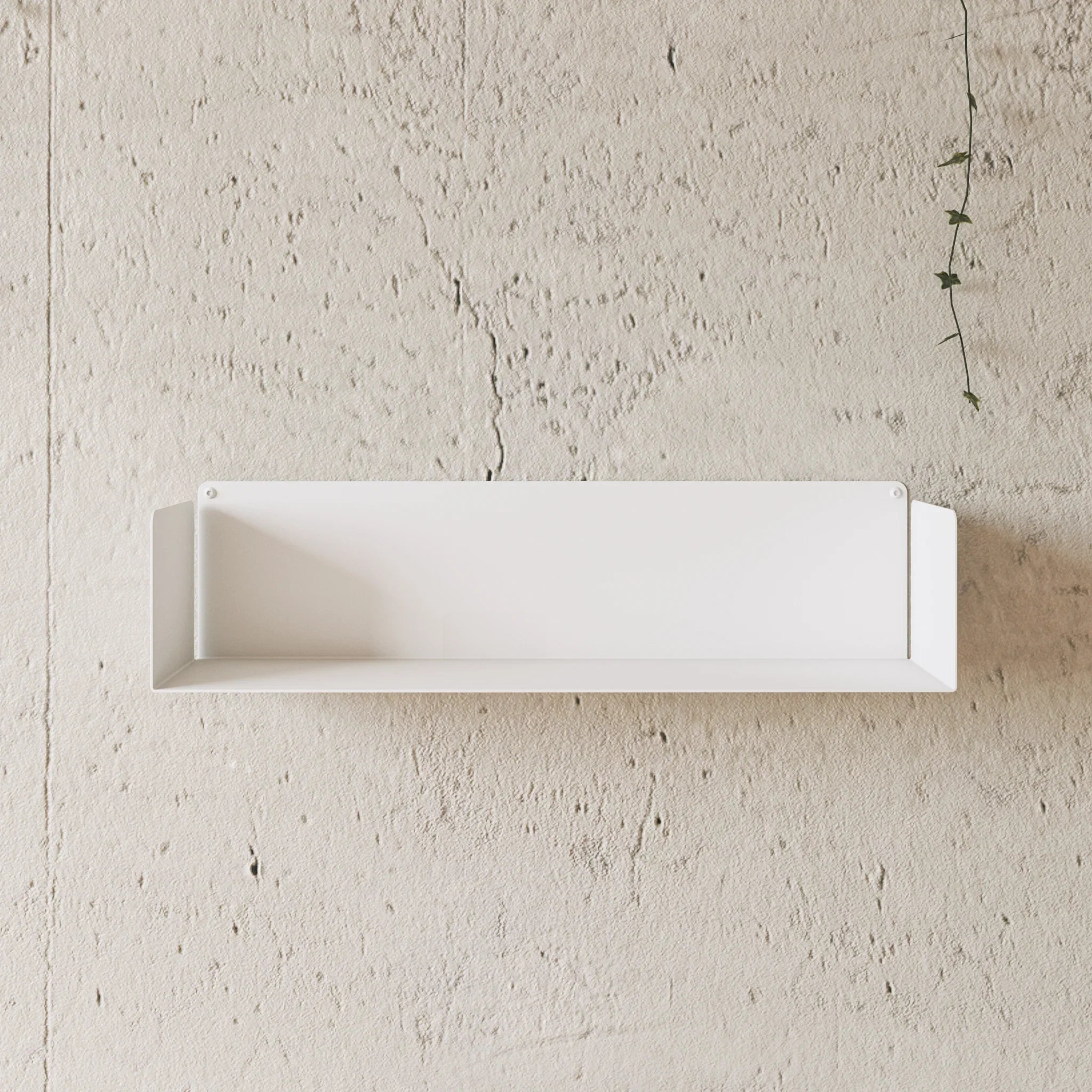 Estante flotante de pared acero blanco