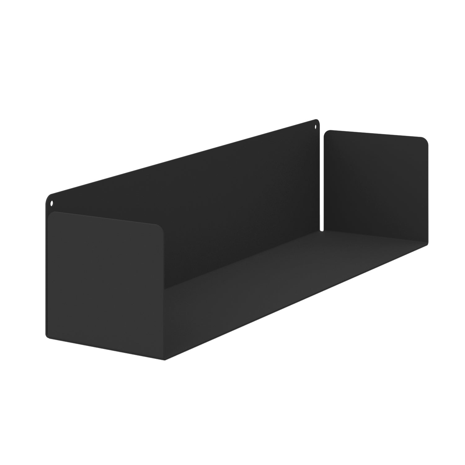 Balda metálica flotante negra para libros