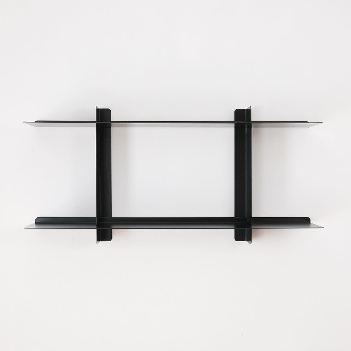 Estantería modular metálica para pared SAMBA, acero negro, para libros y decoración