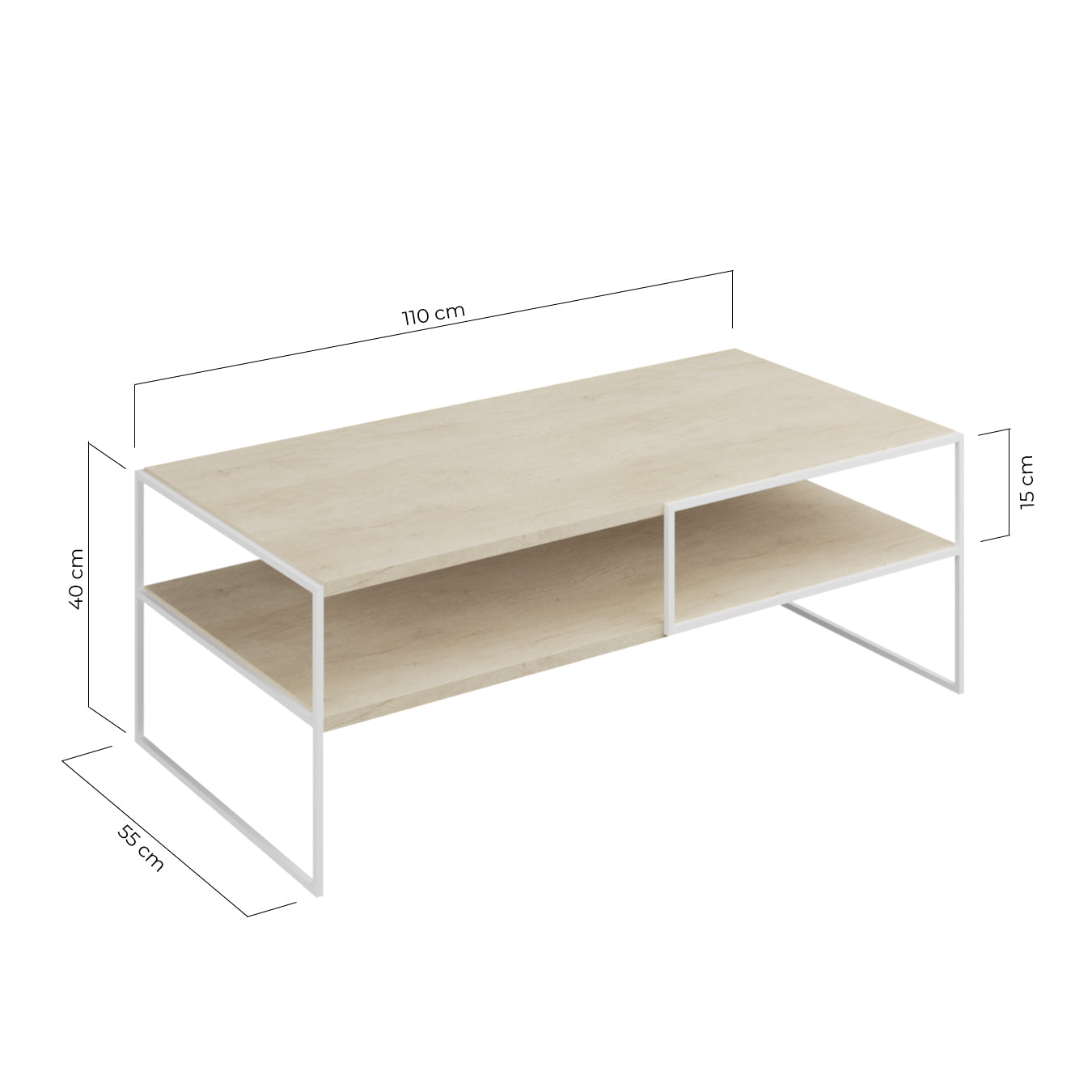 Mesa de Centro Dorian 110x55 cm