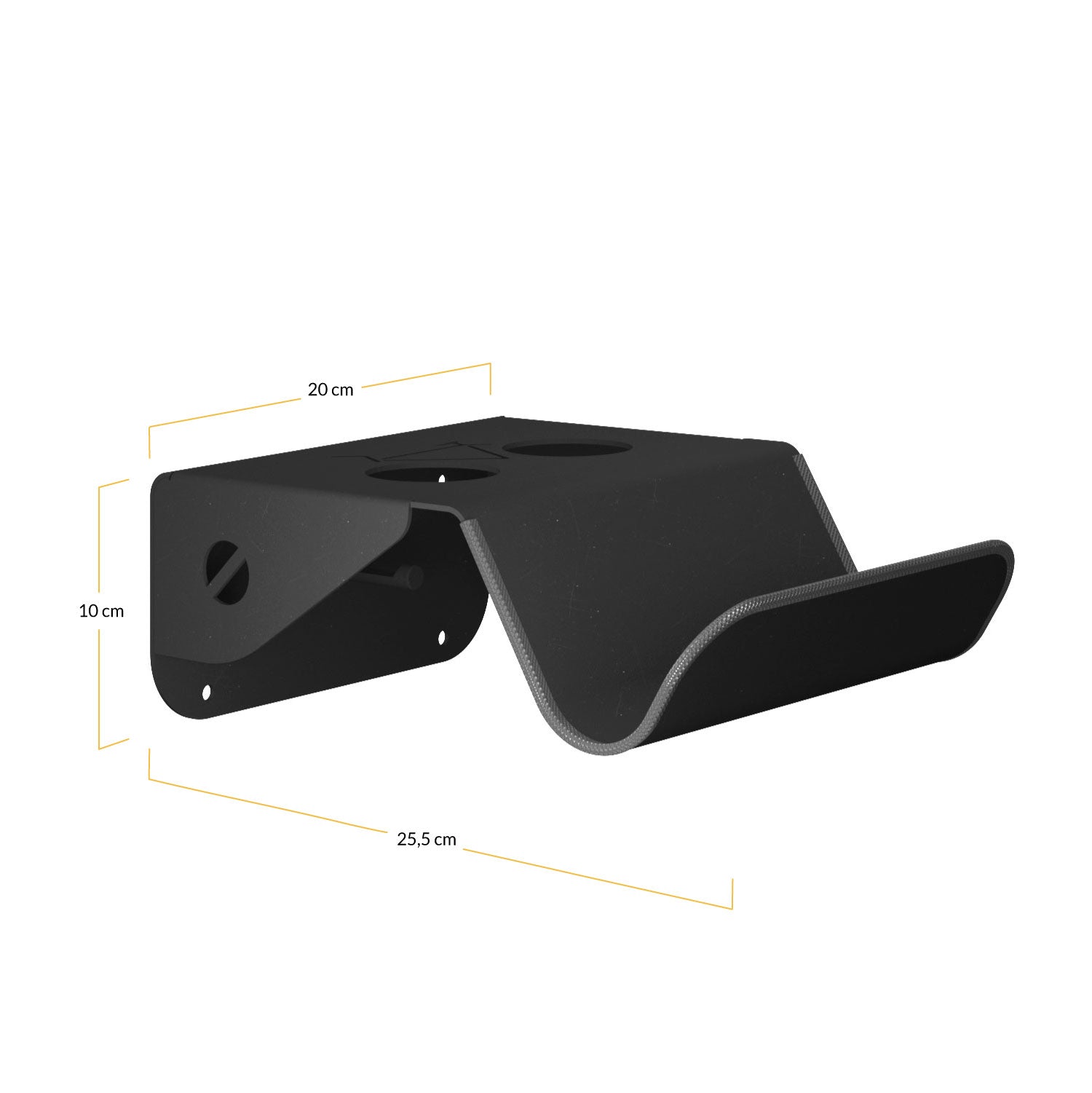 Medidas rack bicicletas horizontal de metal negro Kion Home