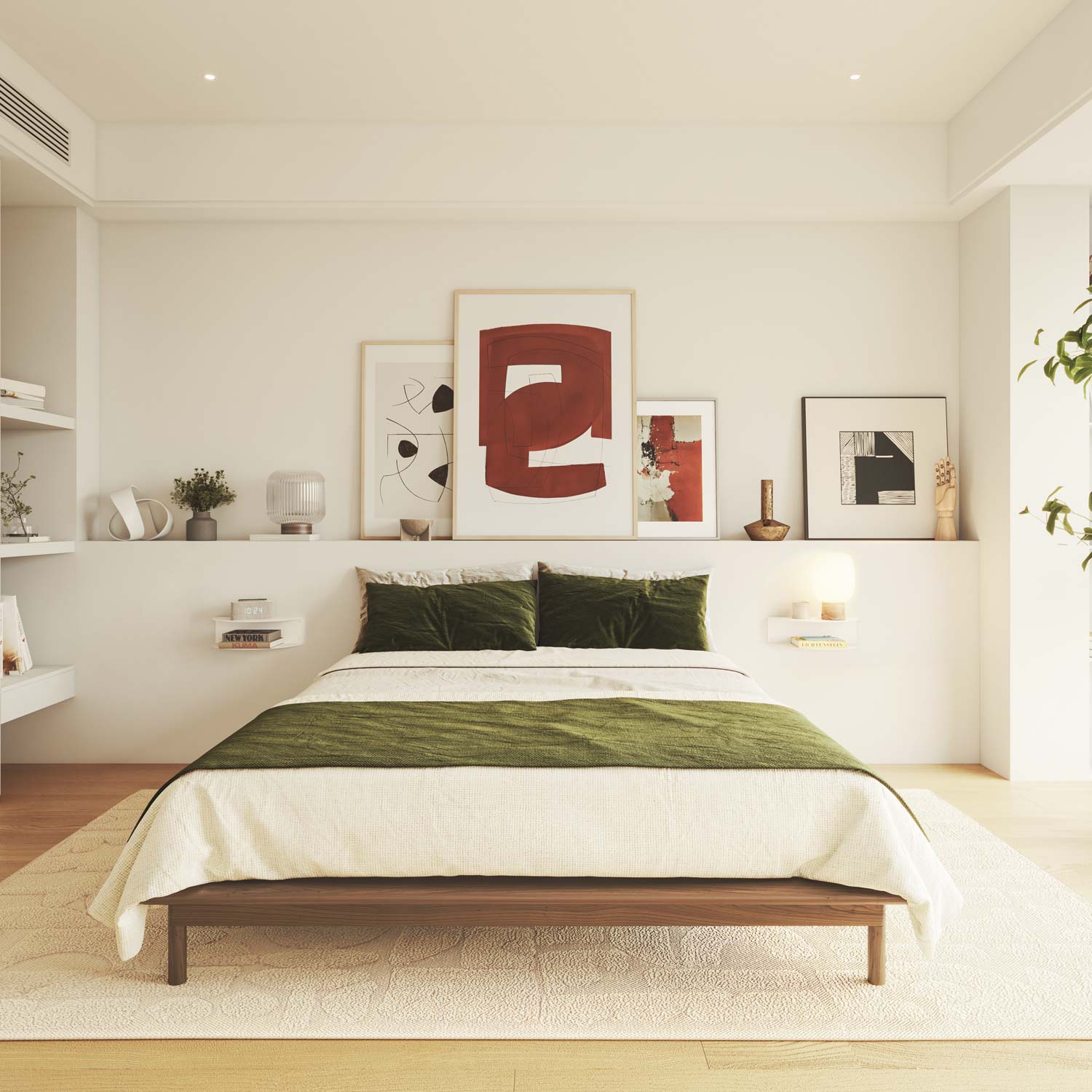 Mesitas de noche auxiliares dormitorio, acero blanco, estrechas, diseño moderno redondo