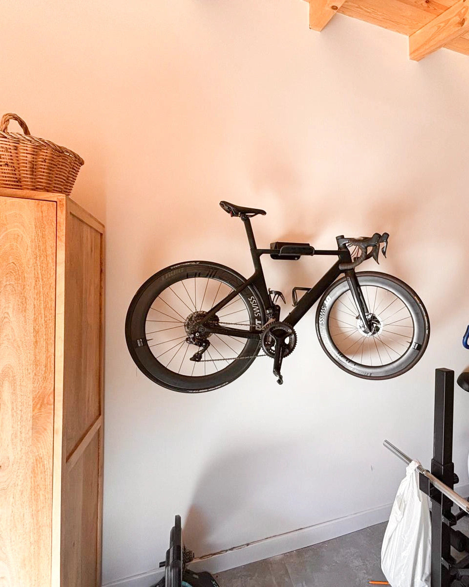 Soporte horizontal bicicletas pared de metal, horizontal, manillar hasta 42cm