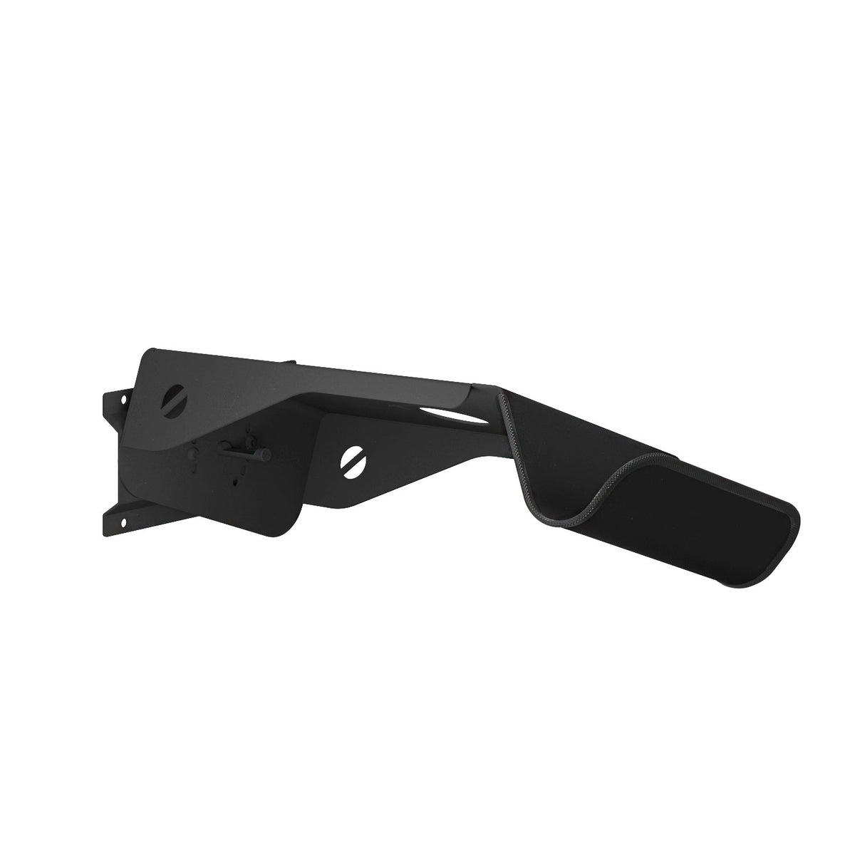 Colgador de bicicletas para pared negro, acero resistente, para manillares anchos o cuadros inclinados
