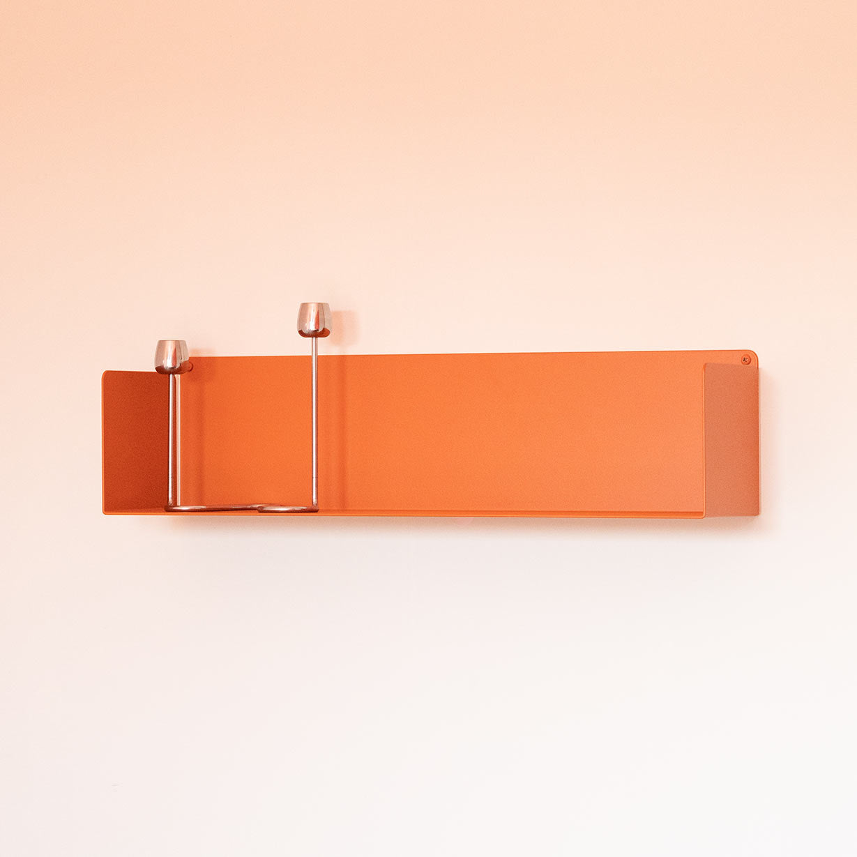 Estante flotante terracota de metal para libros, cocina y decoración