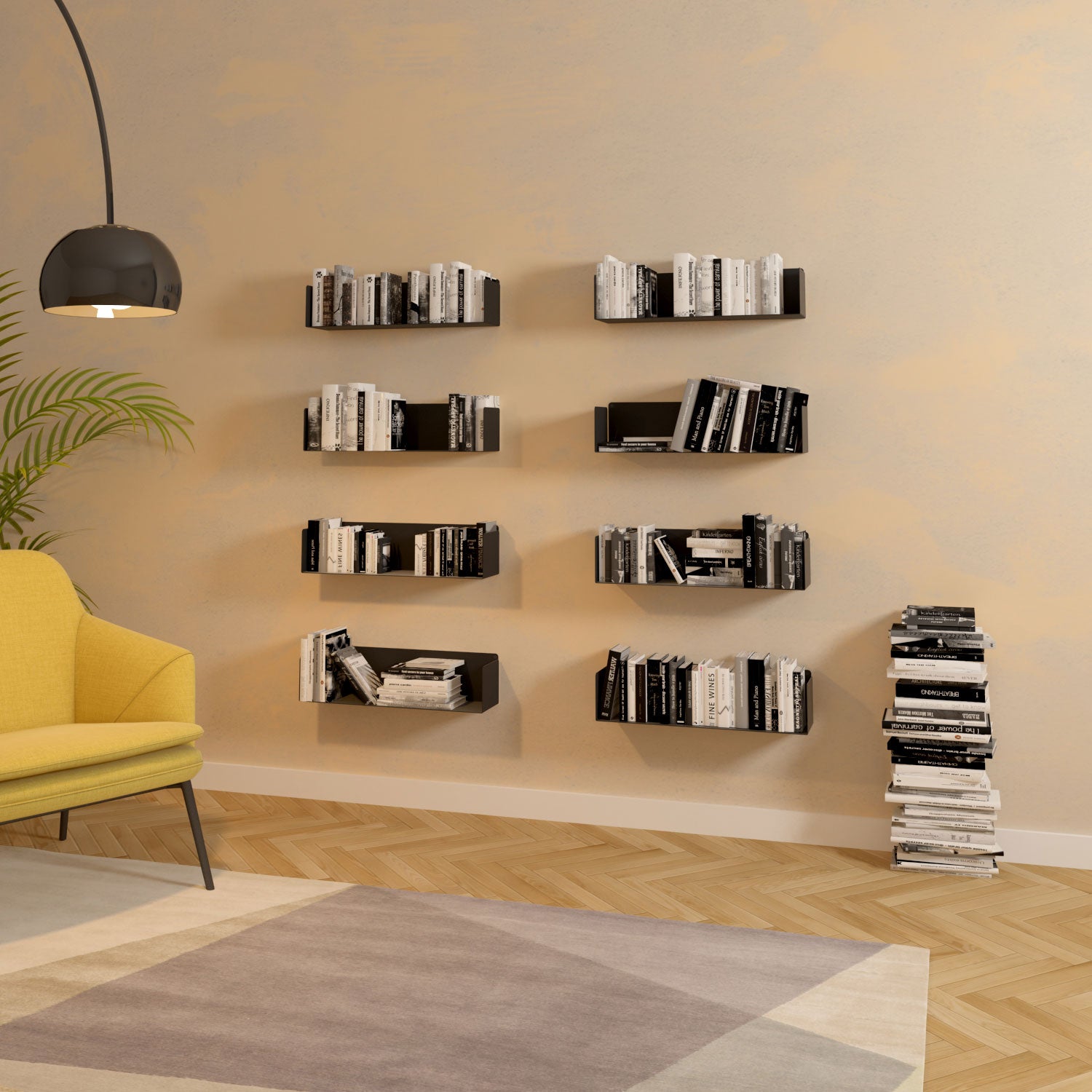 Juego de 4 - Estante para Libros Alysa 60cm