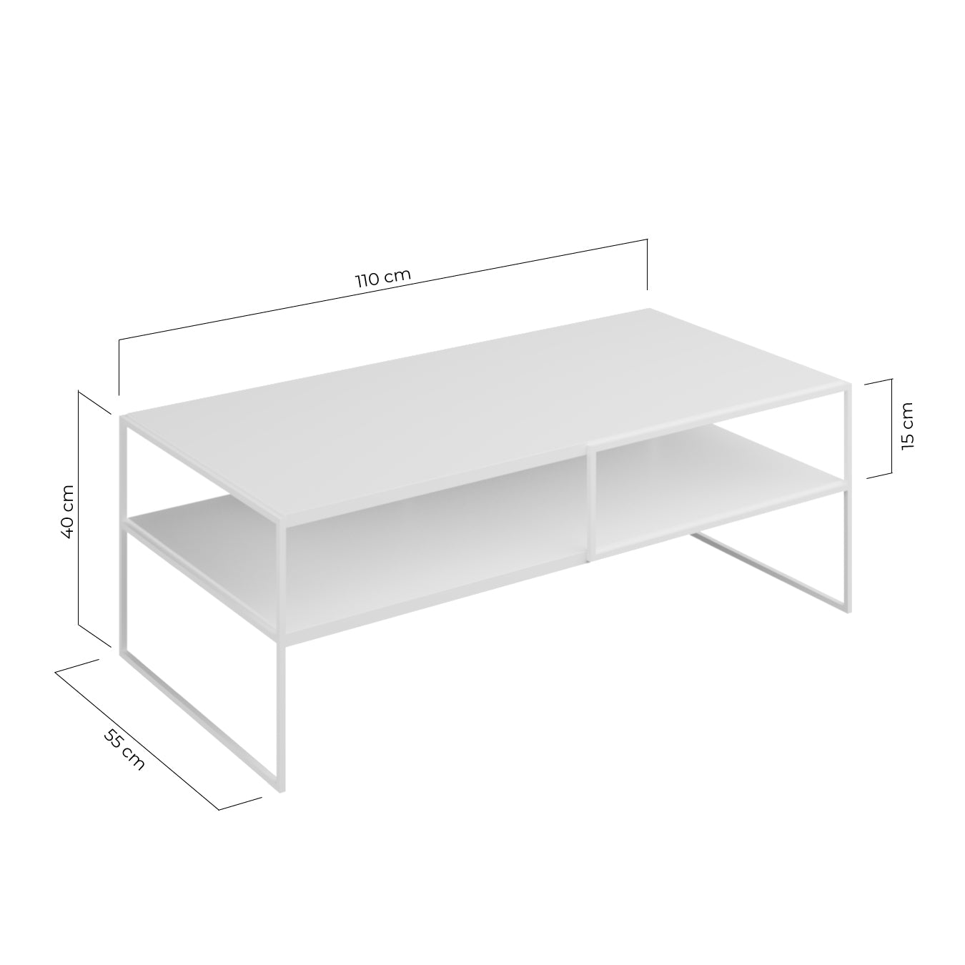 Mesa de Centro Dorian 110x55 cm