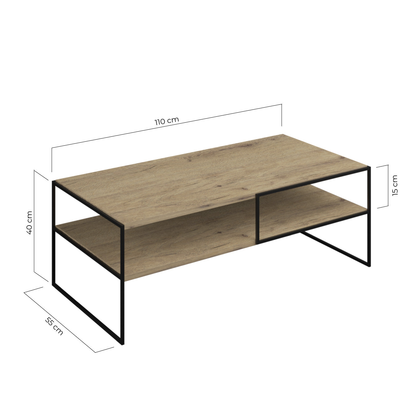 Mesa de Centro Dorian 110x55 cm