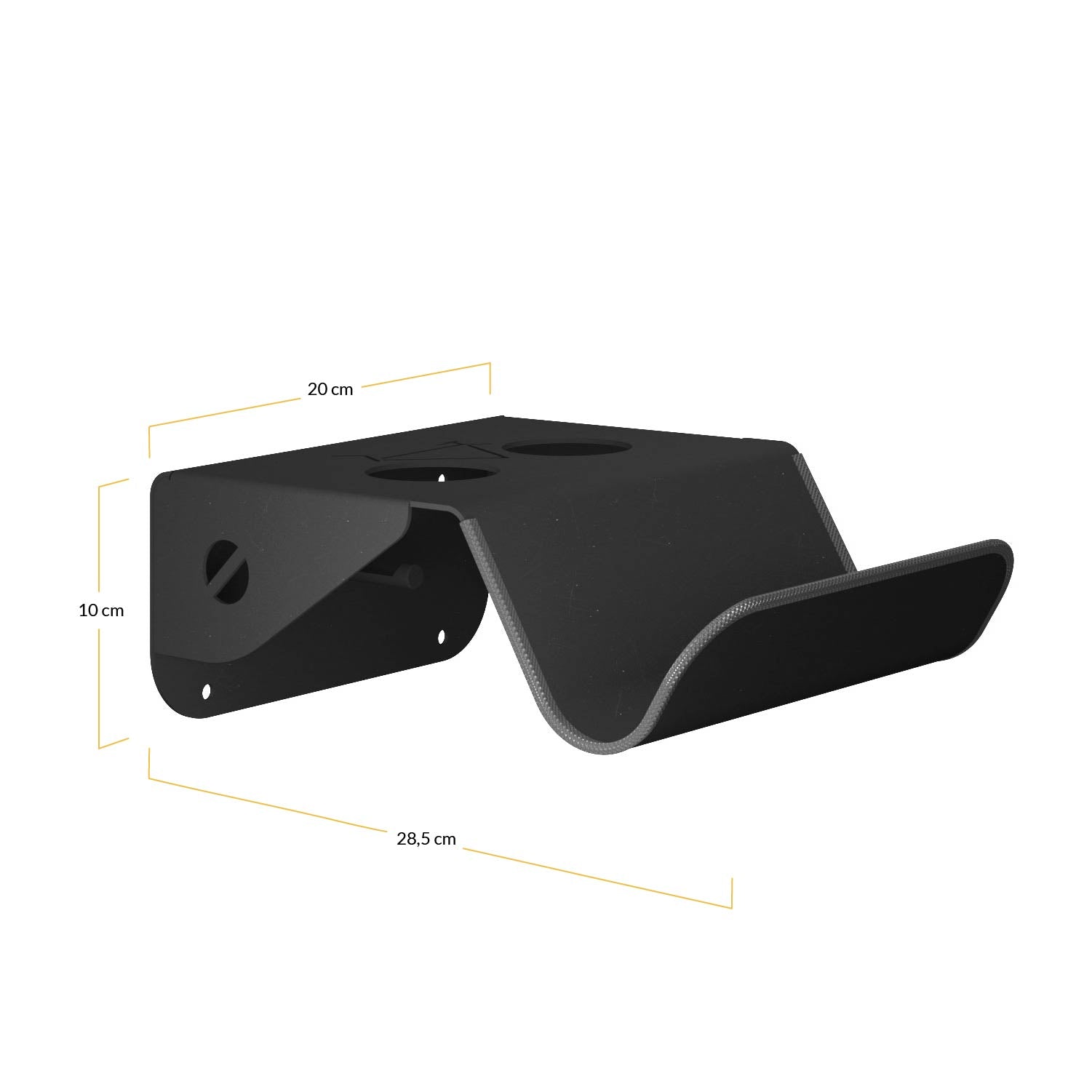 Medidas rack bicicletas horizontal de metal negro Kion Home