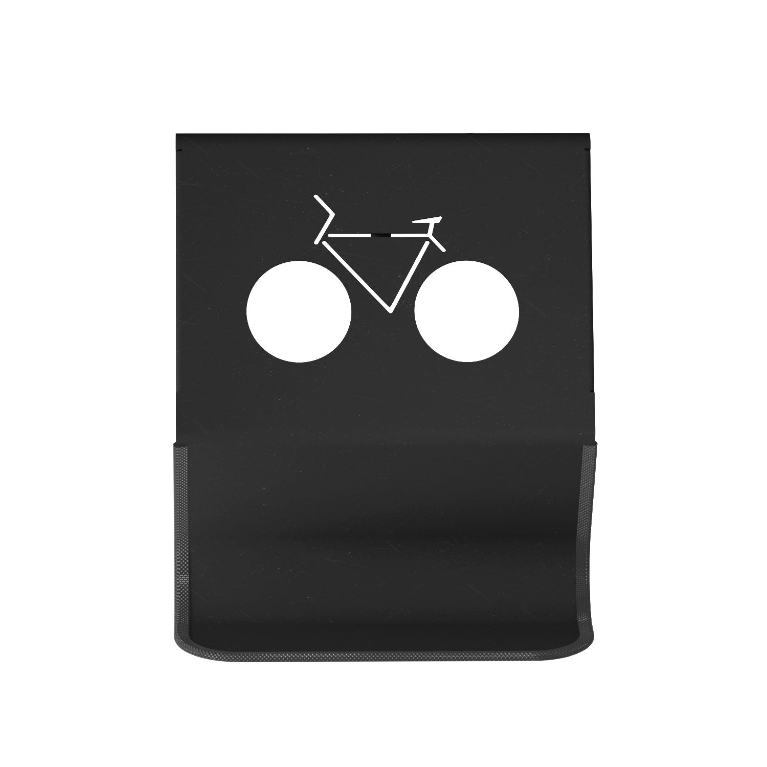 Soporte de bicis para pared horizontal, acero negro, resistente y moderno, gancho para casco y balda para zapatos