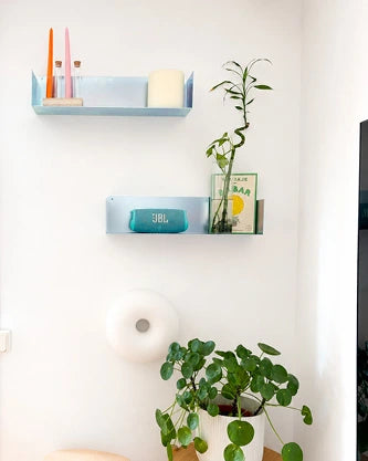 balda metálica de acero, estilo industrial, zincado cromado, minimalista y moderna, para pared, decoración y libros, 60cm