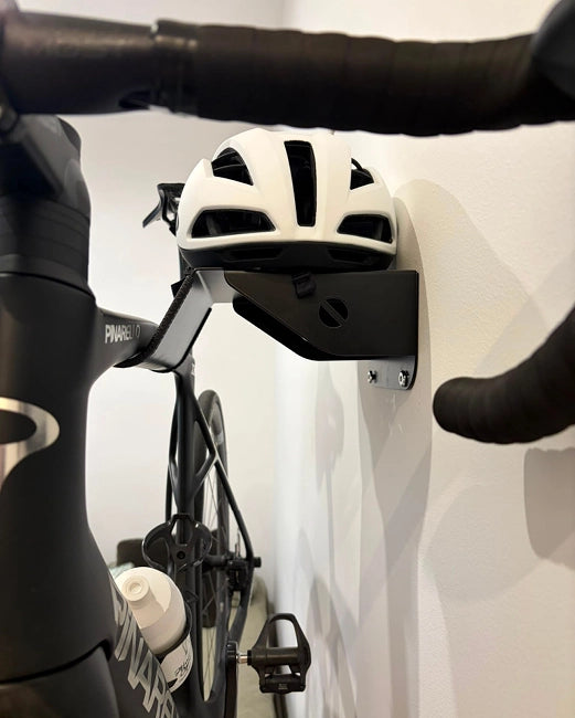 soporte bicicleta pared giratorio metálico negro para cuadro inclinado
