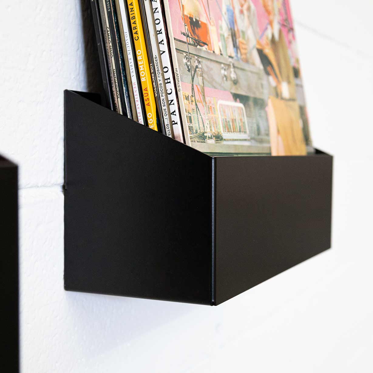 soporte de pared para vinilos, estantes metálicos para almacenamiento y exhibición de discos