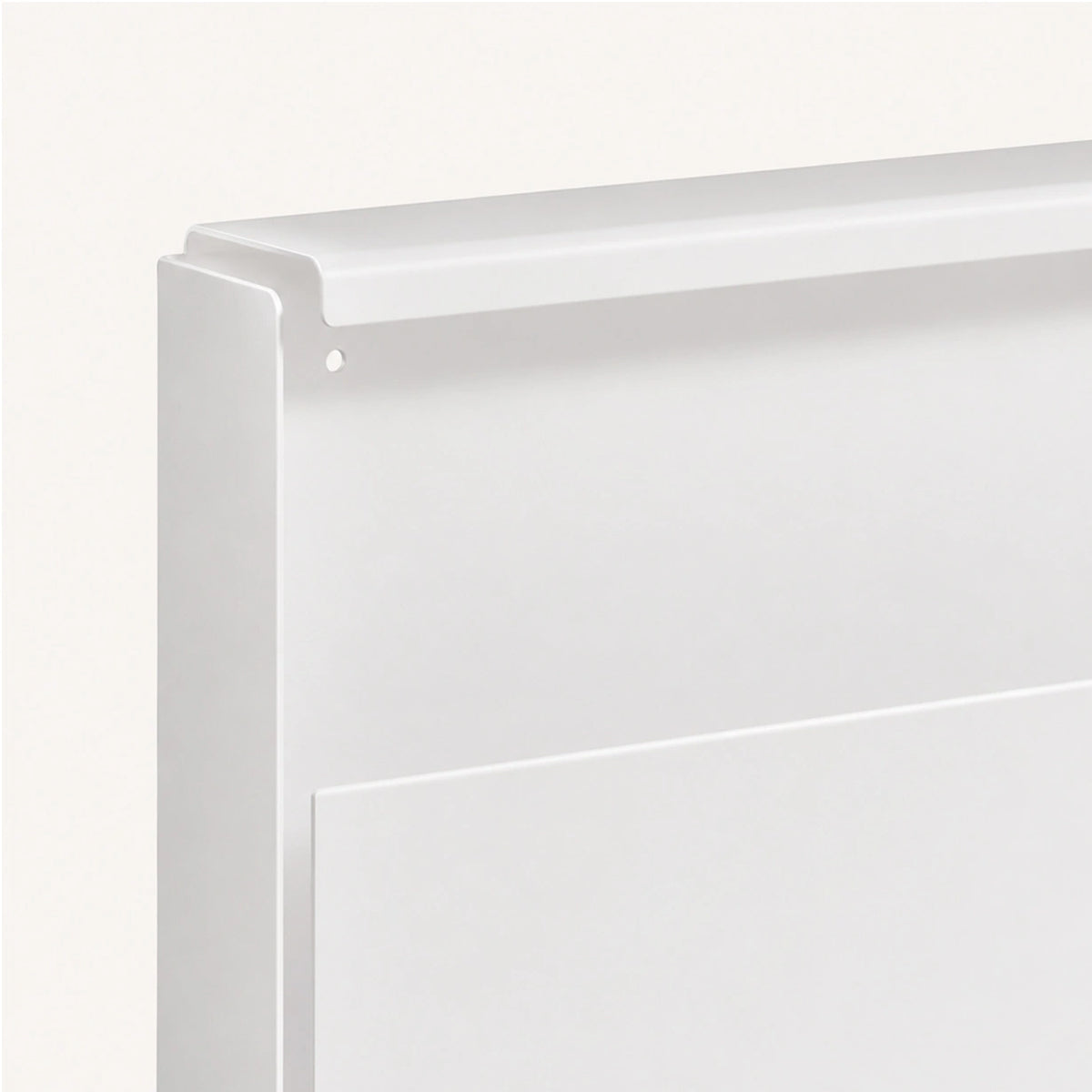 zapatero organizador zapatos estrecho de aluminio blanco mate, 100cm, moderno y ligero, flotante para pared