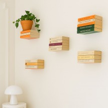 estantes flotantes invisibles pared libros