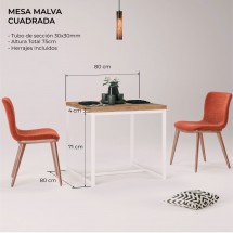 mesa de comedor malva