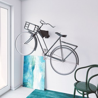 Soporte Bicicletas Pared Giratorio 42 cm metal Negro - Bici y Casco
