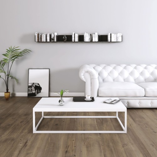 Mesa Centro Casia Rectangular Blanco Nórdico con metal blanco