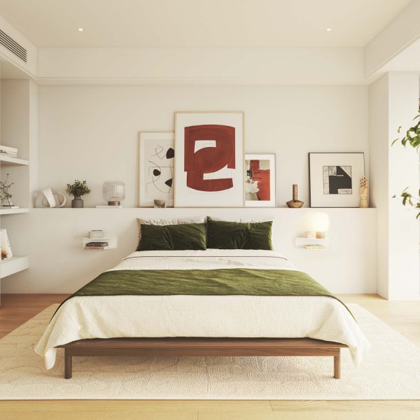 mesita dormitorio pequeño moderno