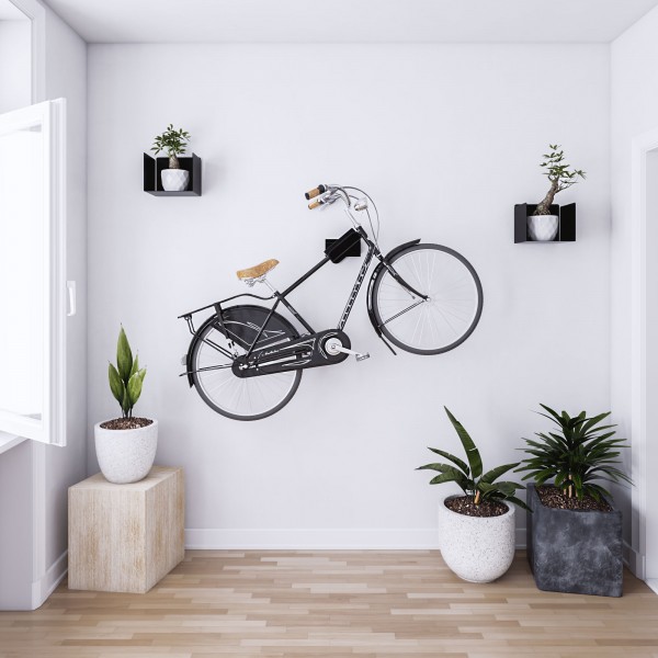 Bicicleta Colgada de la Pared con Soporte