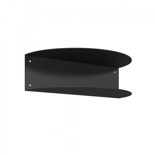 mesita de noche flotante para pared negra