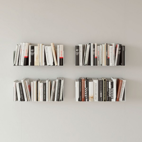 estante pared libros