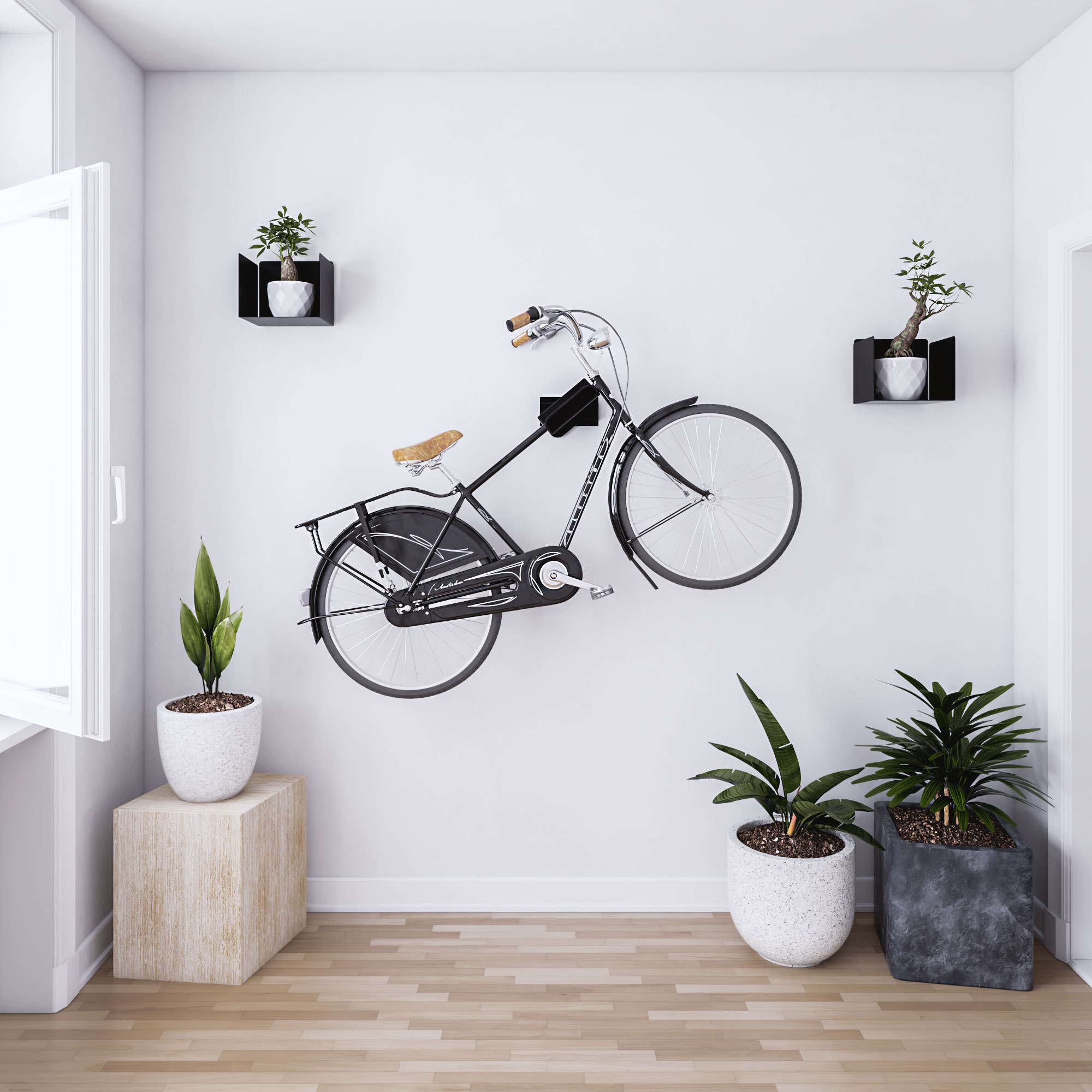 Colgar bicicletas en la pared